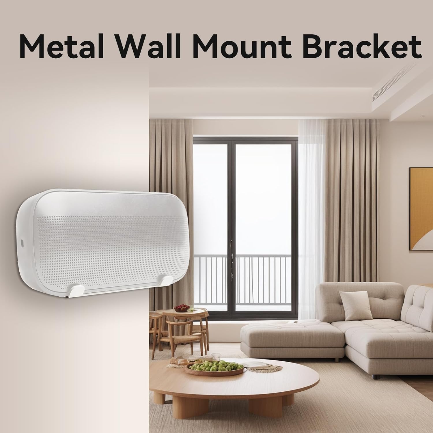 shinar Metal Wall Mount Compatible with Bose SoundLink Flex and SoundLink Flex(2nd Gen) Bracket Accessory Stand Compatible with Soundlink Flex Integrated Cable Management White (White) - Image 3