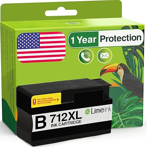 Limeink Cartucho de tinta de repuesto compatible para cartuchos de tinta HP 712 712XL para impresoras HP DesignJet T630 T230 T650 T210 Studio