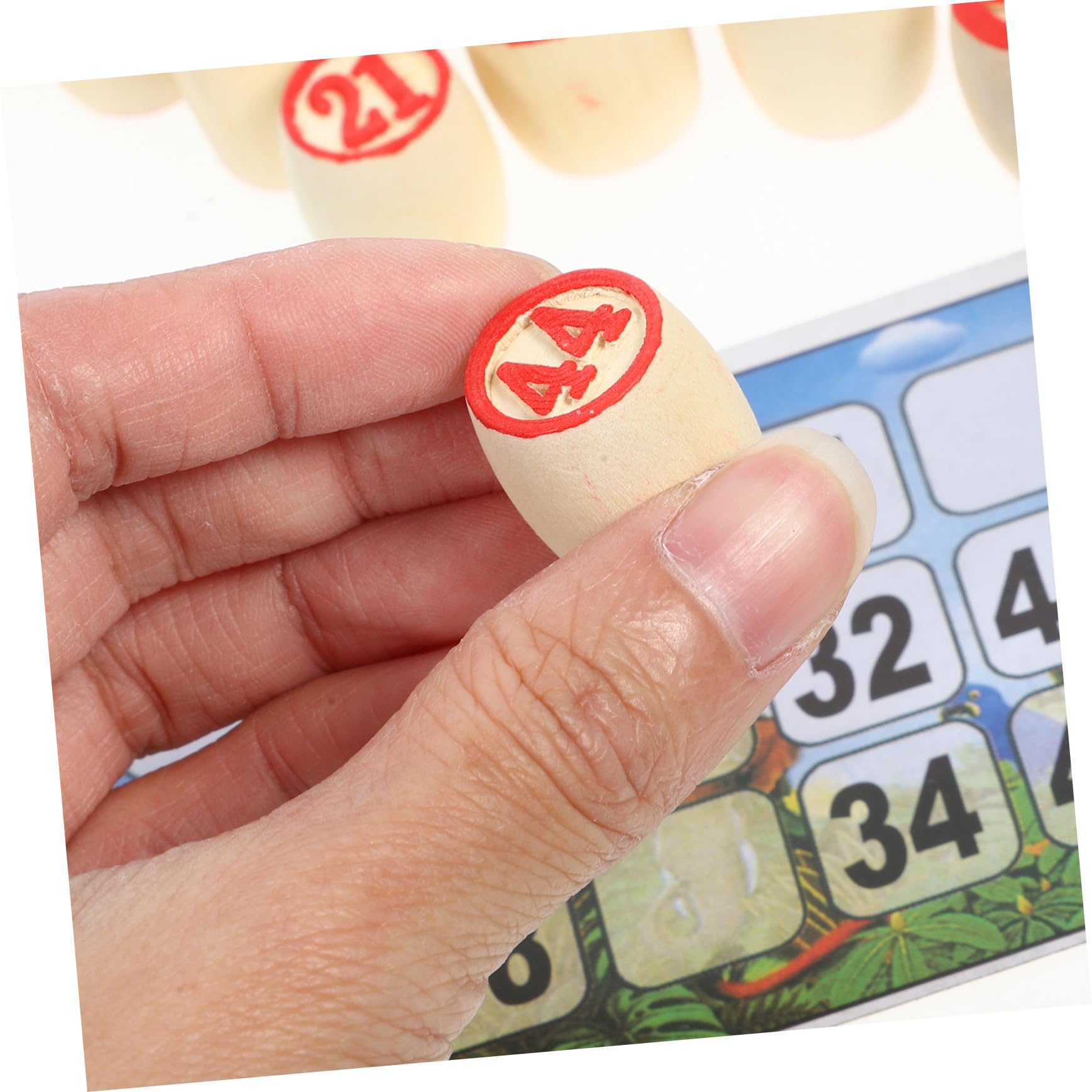 Jeu de Bingo Intéressant Ambiance Halloween en Bois pour Adultes, Loto
