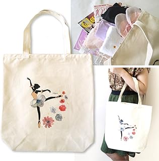 [Ballet Sayori] バレエ バッグ バレエ柄プリント トートバッグ 日本製 A4 バレエ用品 バレエ レッスンバッグ