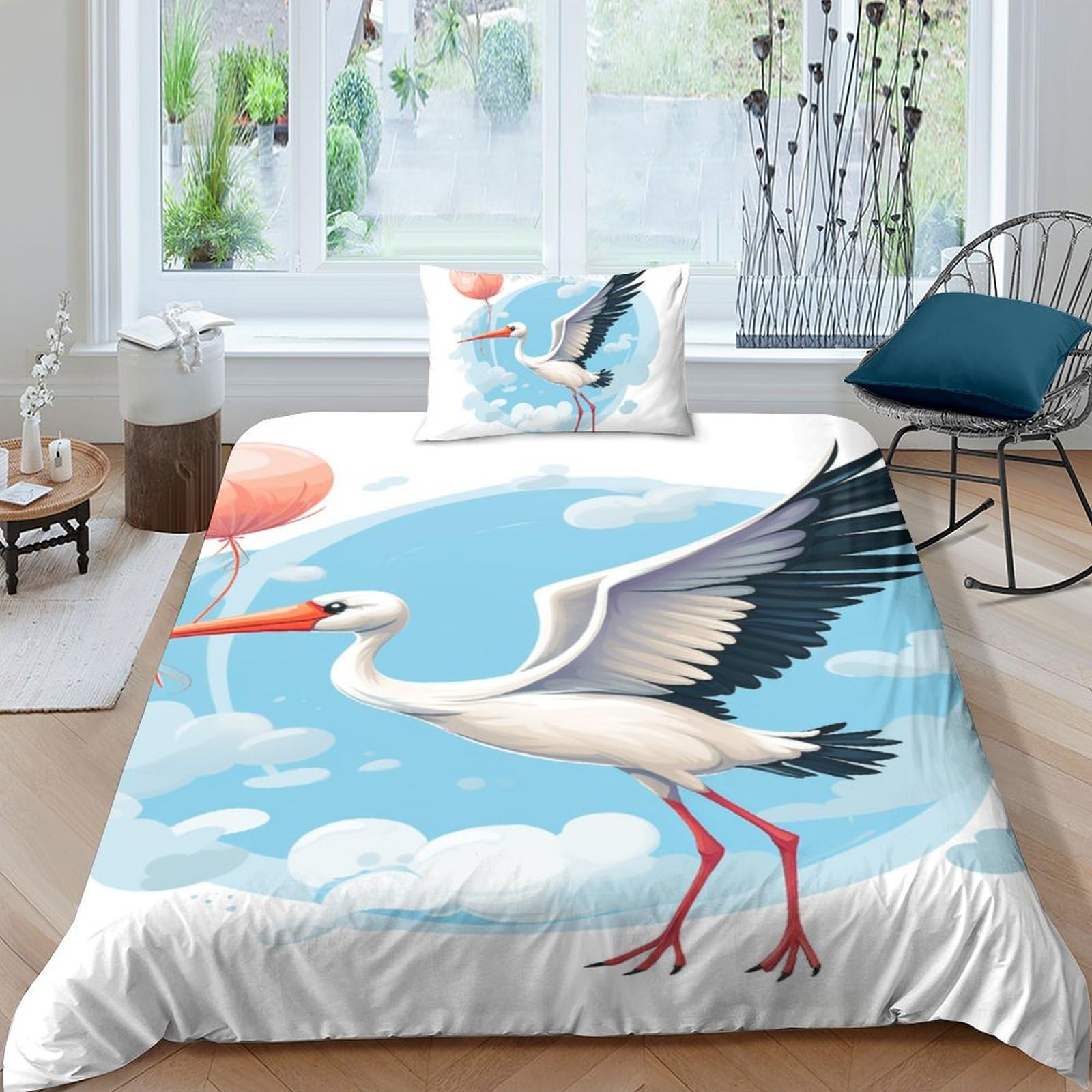 Housse de couette cigogne microfibre finis les réveils en sueur avec ce lit respirant 135x200