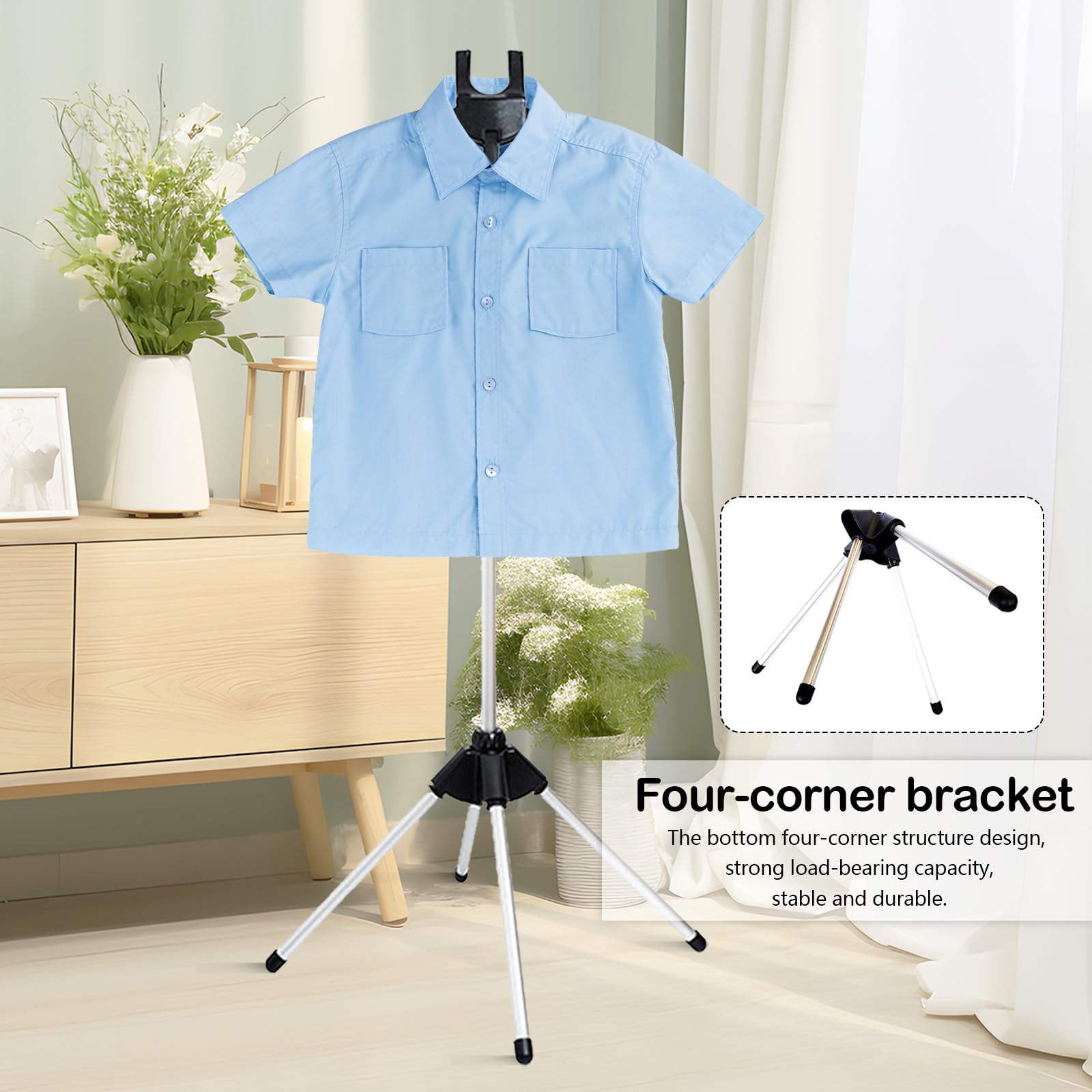 Estante De Vapor Para Ropa, 4PCS Percha De Ropa Para Vaporizador Soporte De Vaporizador De Mano Ajustable Con Guante De Planchado Rejilla De Secado - 84-160cm