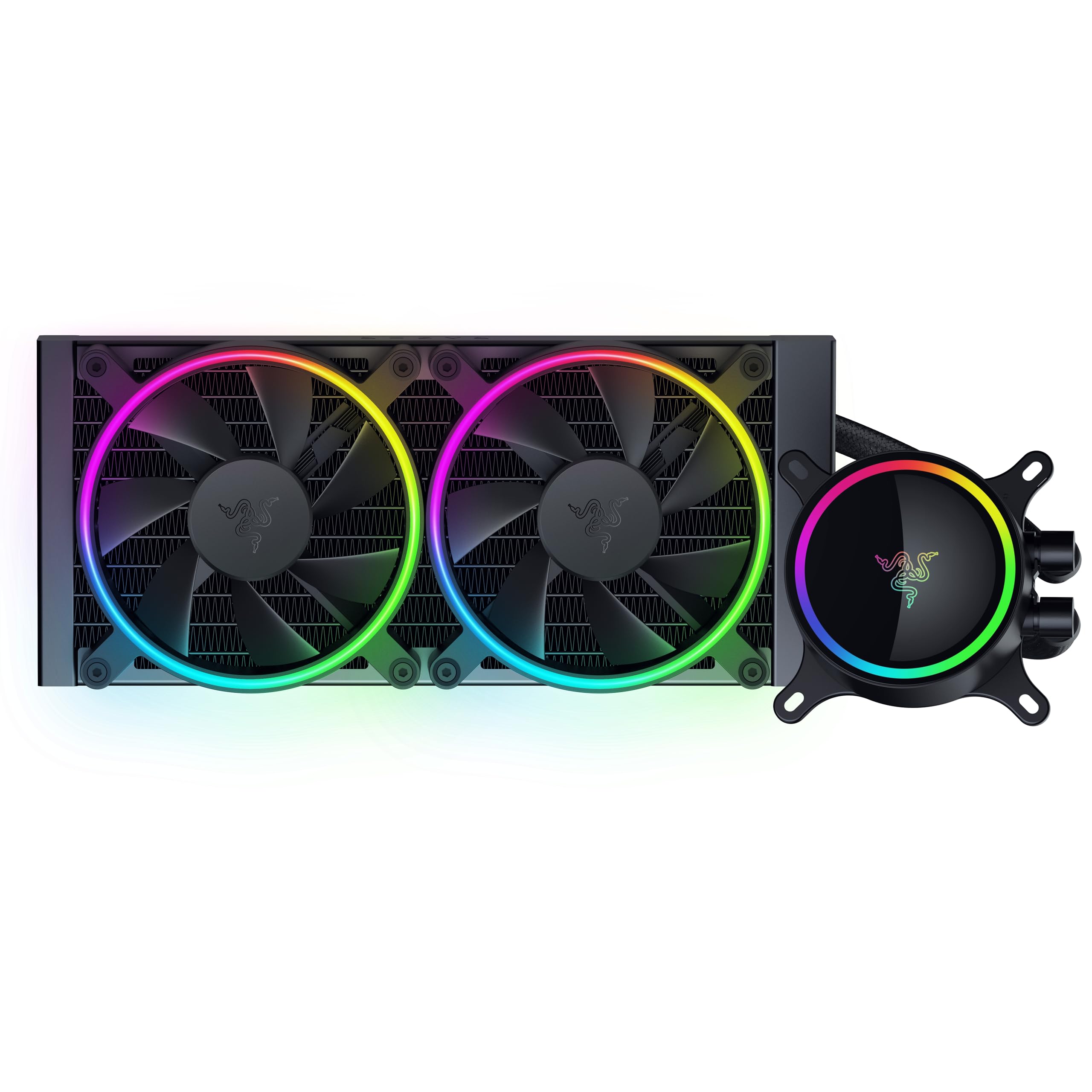Razer Hanbo Chroma (240mm) - All In One aRGB Chroma Liquid Cooler (Ultimate AIO Design, Quiet, Powerful aRGB Fans, Silent and Efficient Liquid Cooling, PWM Support) Chroma