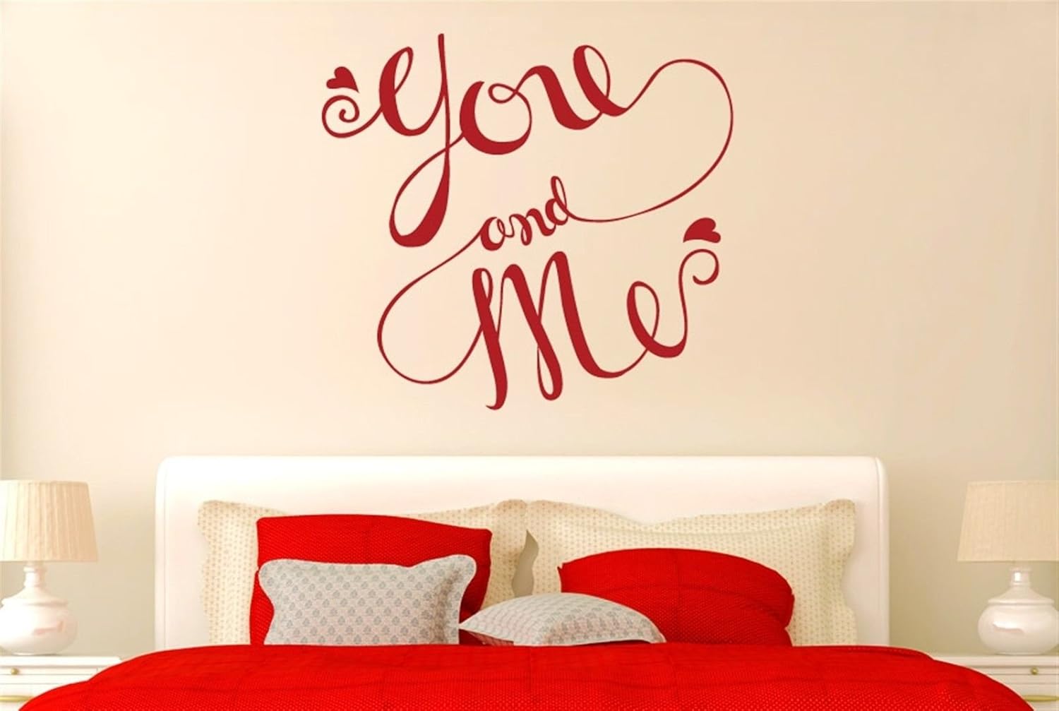 HUANYI You And Me Intertwined ART wall quote STICKER