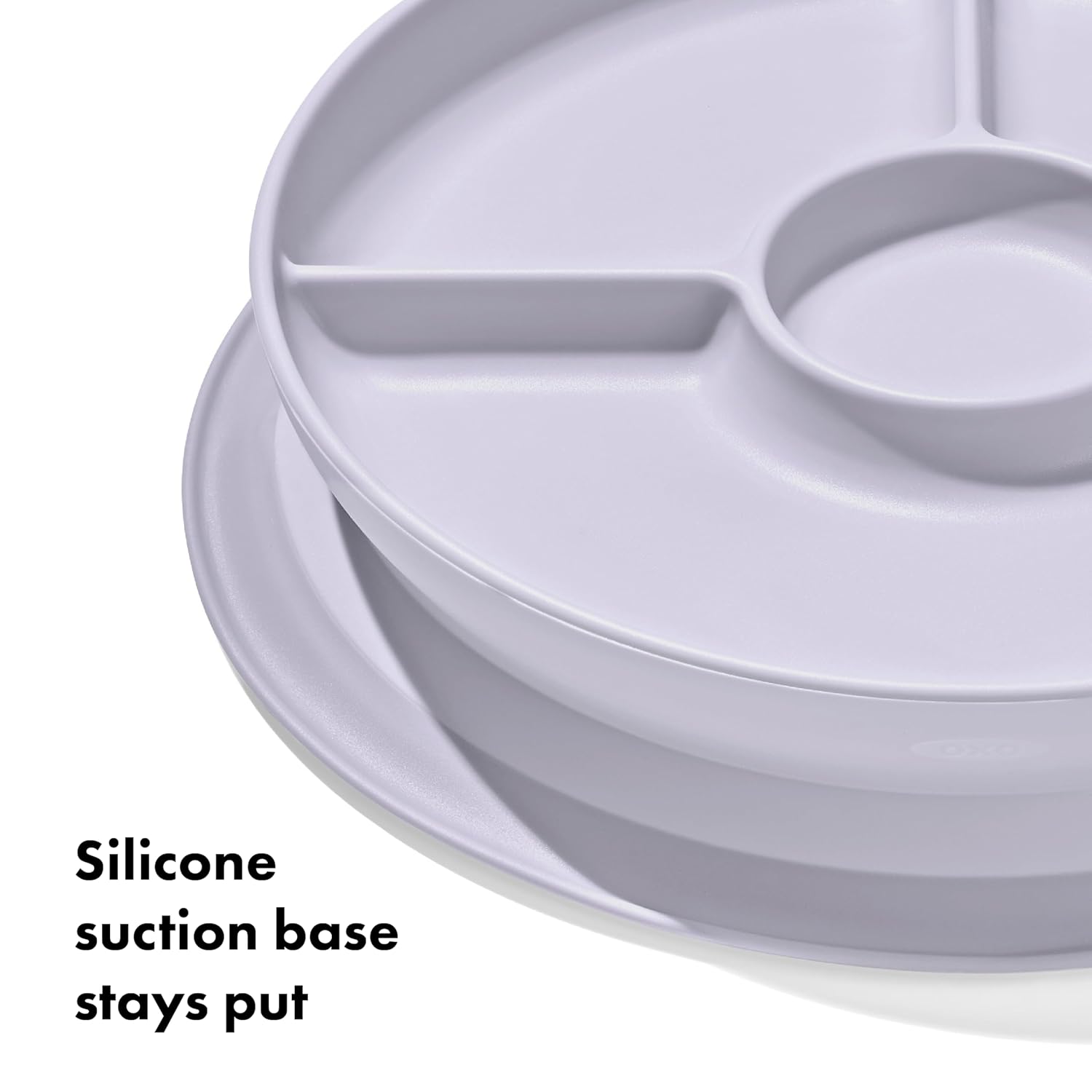 OXO Tot Stick & Stay Suction Divided Plate - Lilac