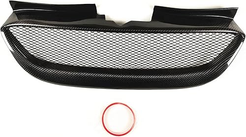 Miniatura 4 de Parrilla de malla de parachoques delantero para Hyundai Genesis Coupe 2008-2012 fibra de carbono negra