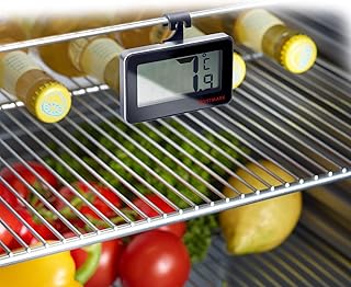 Westmark Cyfrowy termometr do lodówki, Do mierzenia temperatury wewnątrz lub na zewnątrz lodówki, Tworzywo sztuczne/szkło, Srebrny/czarny, 52152280