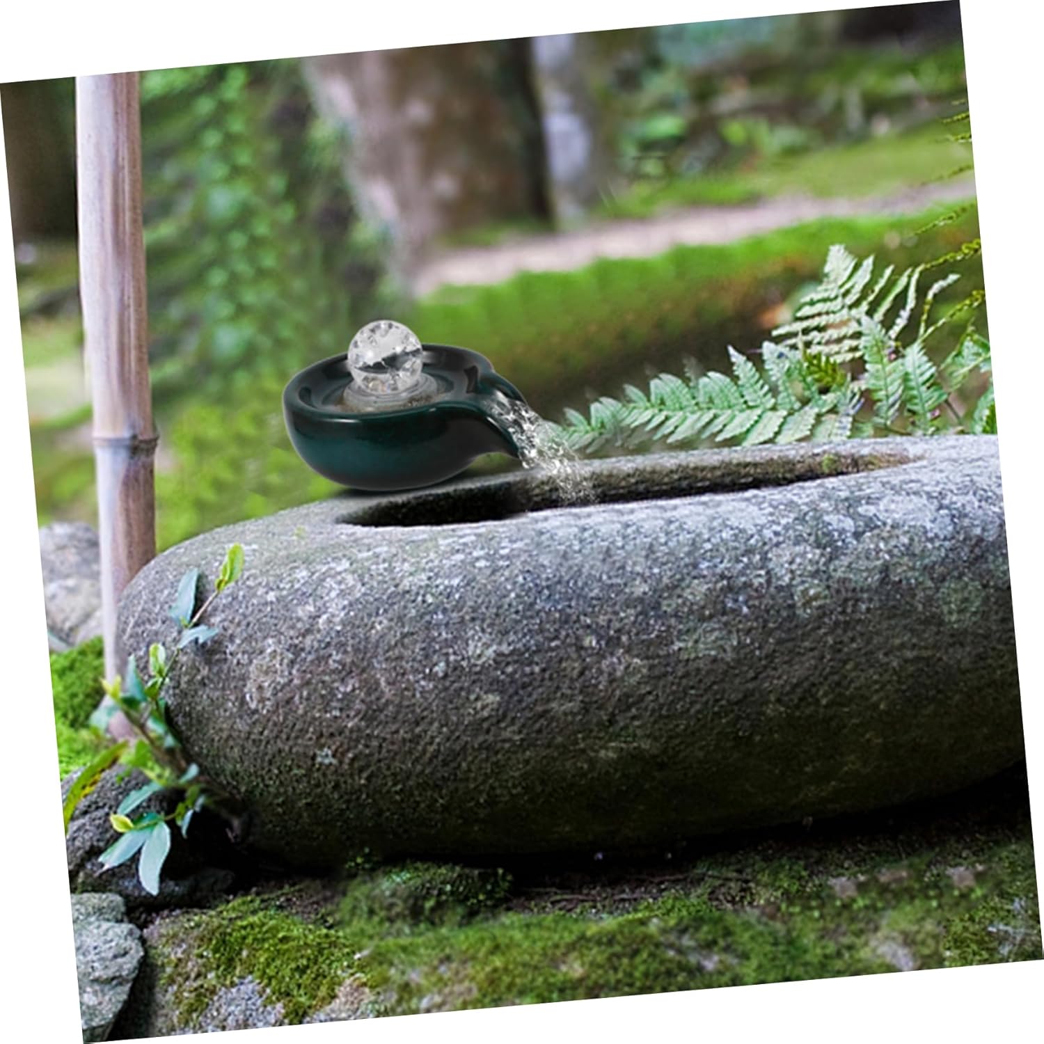Hemobllo Elegant Decorative Ceramic Fountain Waterfall Accessory for Home Garden Peacock Ball Smooth Flow Design for Outdoor Spaces