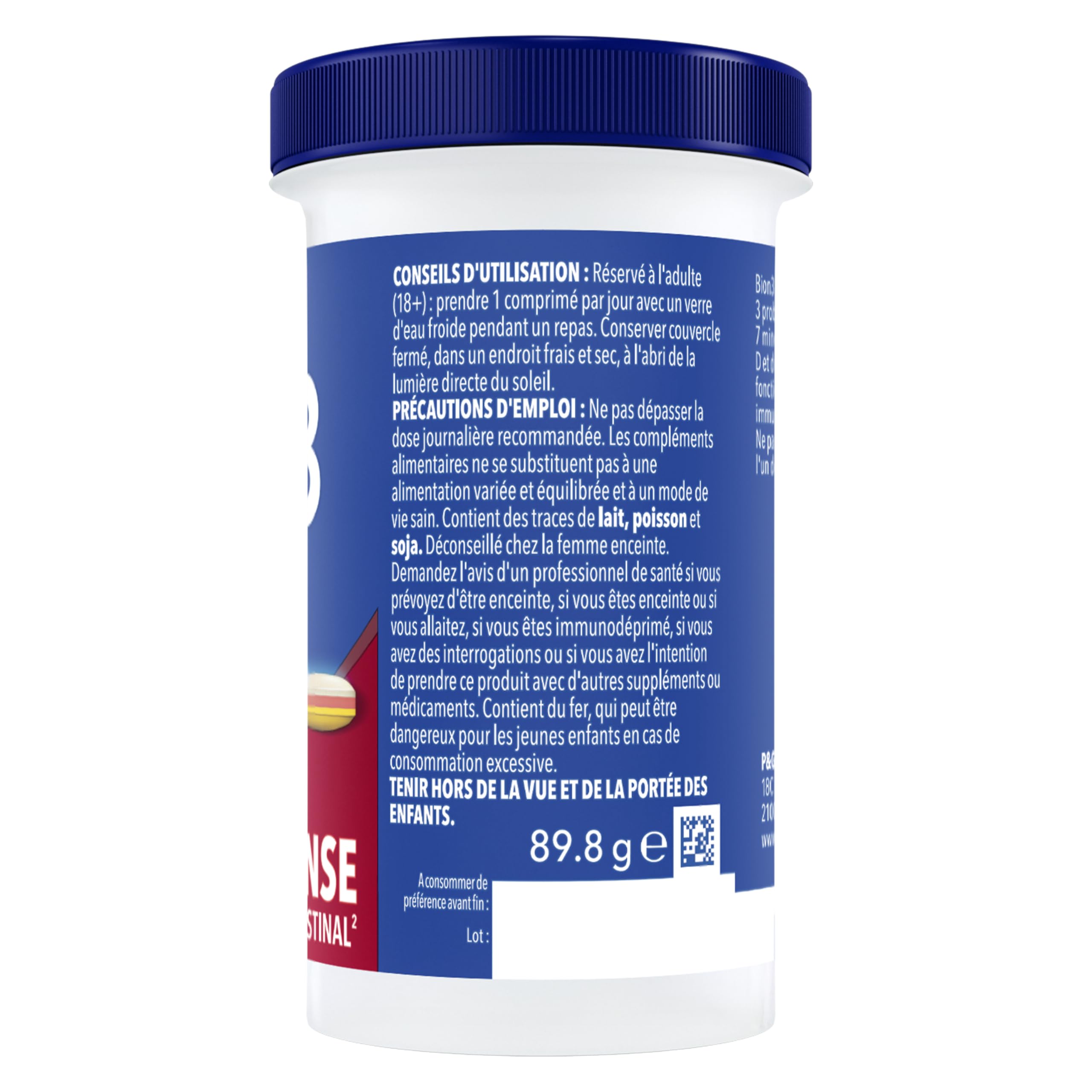Bion3 Défense comprimés, complément alimentaire multivitaminé pour le soutien du système immunitaire¹ avec vitamine C, vitamine D, zinc et fer + probiotiques, 90 comprimés, 3 mois de prise