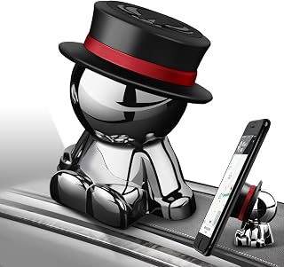 aokway 車載スマホホルダーダッシュボードクリップ携帯ホルダーphone スタンド可愛360度回転創意プレゼント(ブラック-レッド)