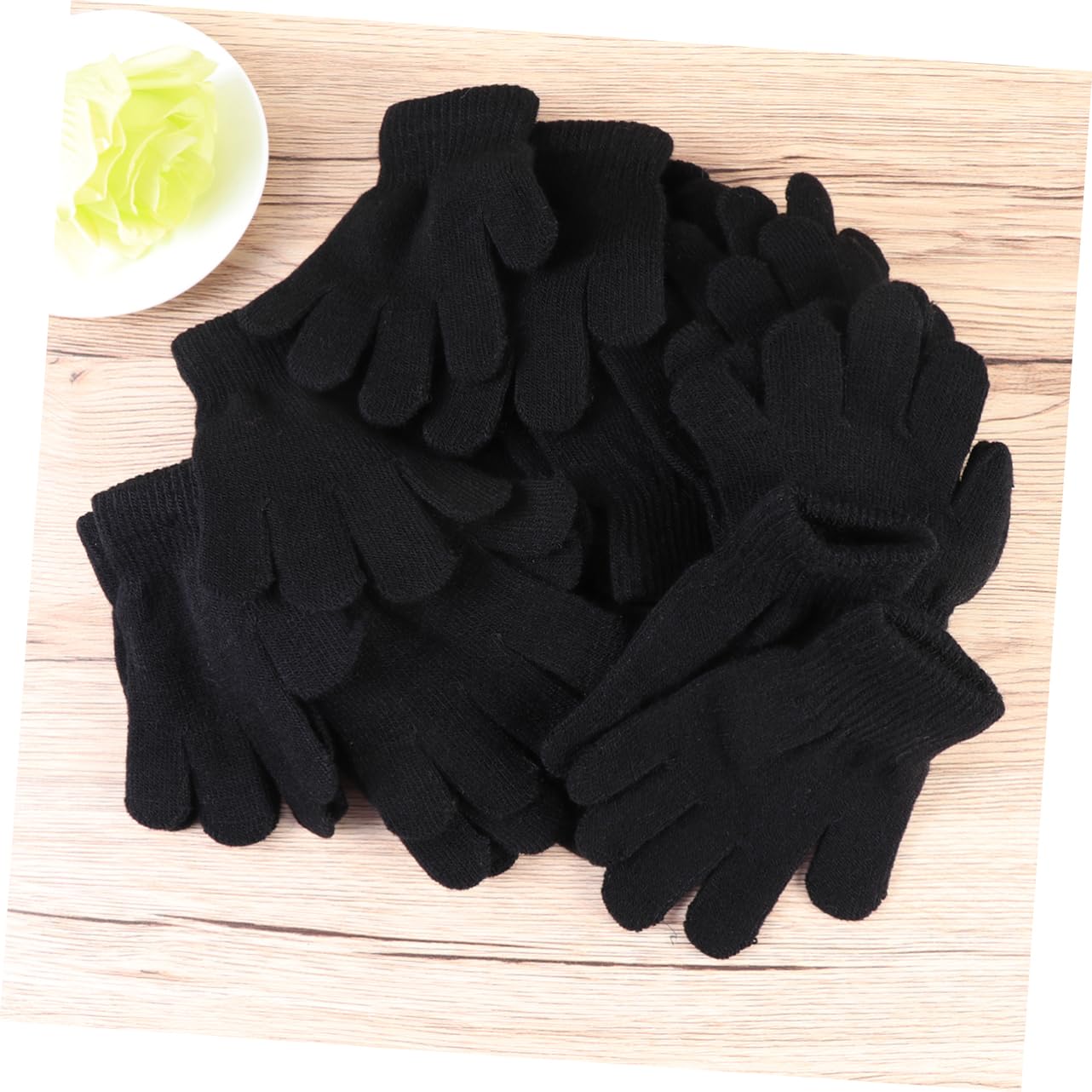 LIFKOME 12 Pair Boys and Girls Winter Knitted Gloves Warm Full Finger Mittens Stretch Mittens for Boys Girls Comfortable Hand Accessories