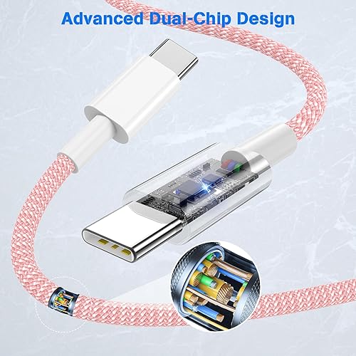 Miniatura 3 de Cable USB C a USB C de 10 pies para iPhone 15, paquete de 2 cargadores tipo C trenzados de 60 W, cable de carga rápida para iPhone 1515 Pro15 Pro