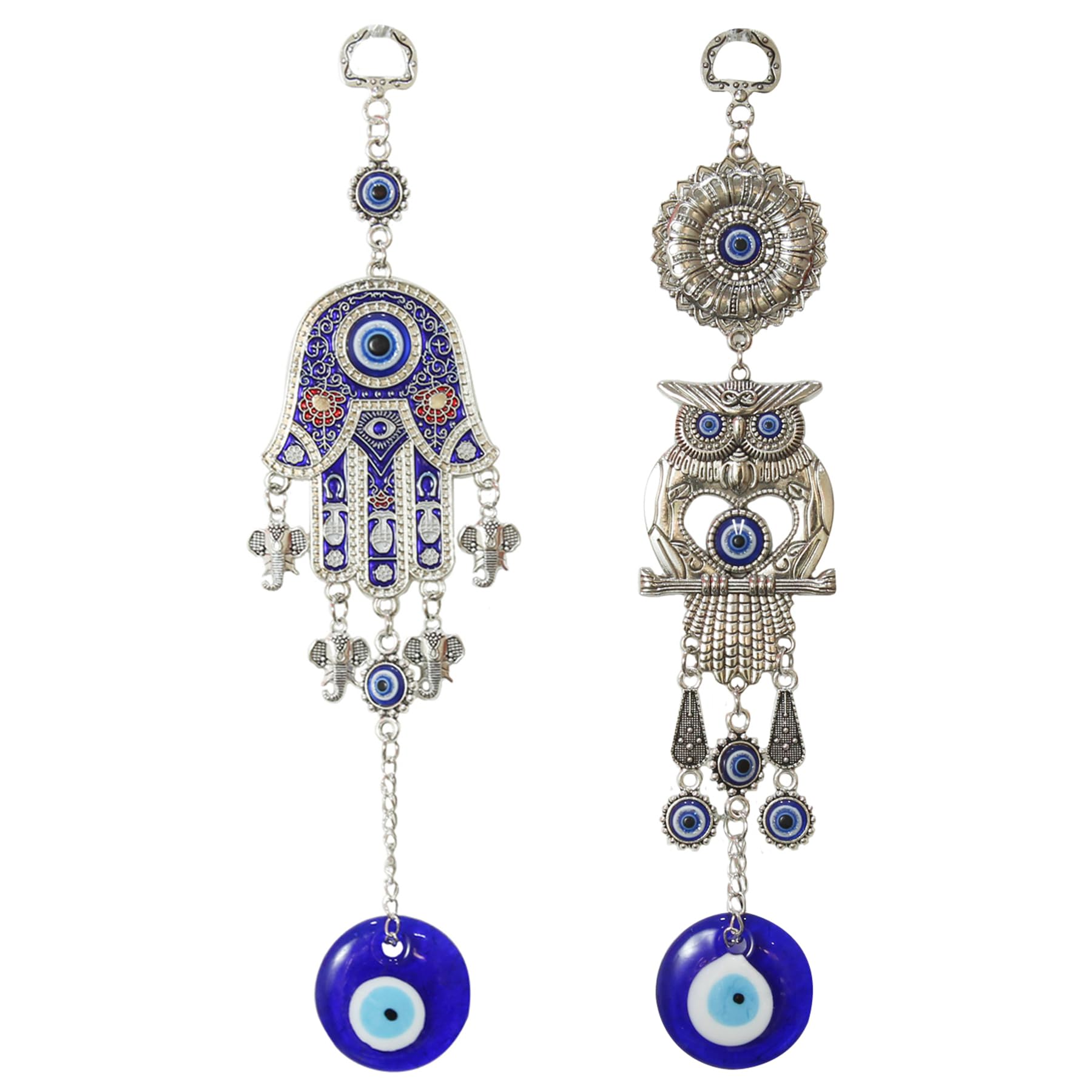 TIED RIBBONS 2 Pcs Vastu Feng Shui Blue Evil Eye Hanging for Home Entrance Car Wall Main Door Office Pendant Ornament Amulet for Protection and Good Luck Decorative Gift Items (10 inch) (B0D14WSDMB) Amazon Price History, Amazon Price Tracker