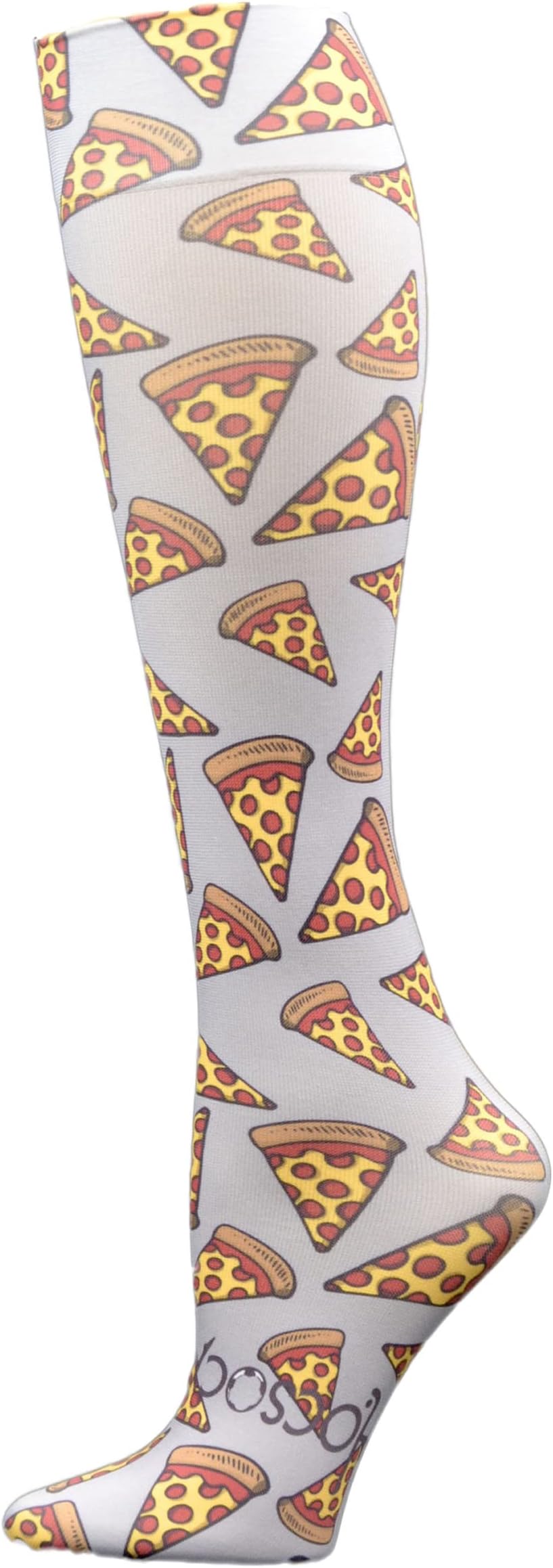 HocsocxPizza Party Grey, L โ Indoor Socks โ Football Hockey (Under Shin Guards) Skiing Riding Ice Skating โ Rash Protection โ Physical Barrier That Protects the Skin