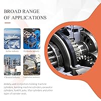 Vista 5 de XiKe 2 sellos de aceite, sellos de labio, TC 1.181 in x 1.772 in x 0.315 in, goma de nitrilo doble labio con resorte, sello de eje de aceite