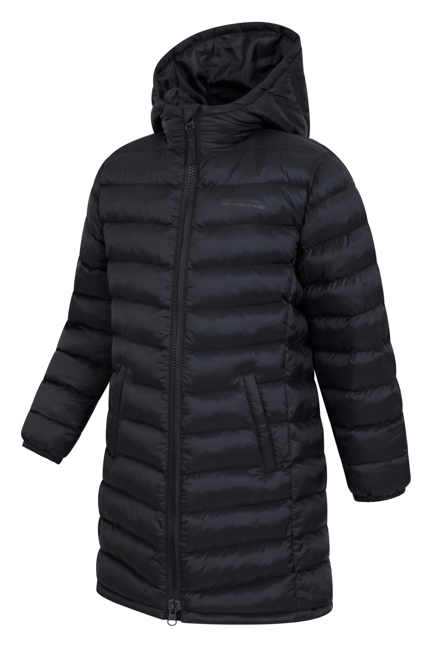 Mountain Warehouse Doudoune rembourrée Longue Florence pour Enfant - Capuche, Manteau léger, Doux, Chaud et isolé - pour Voyage et activités extérieures en Hiver