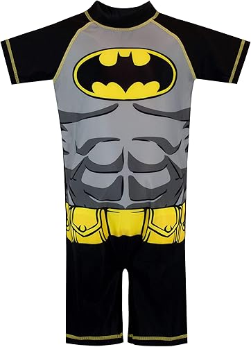 DC Comics Traje de baño Batman para niños, Negro