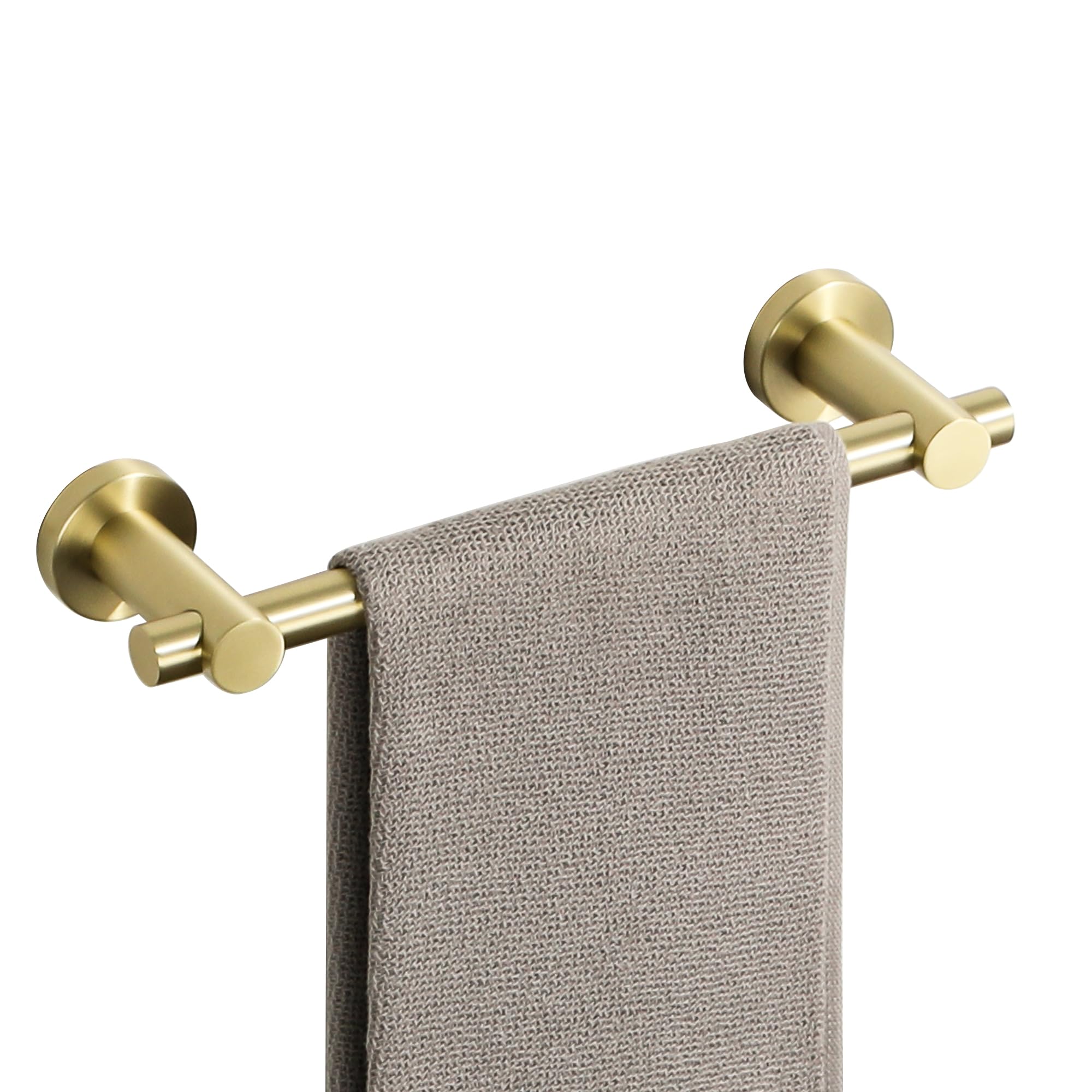 SAYAYO Towel Rail Wall Mounted 30CM Hand Towel Holder SUS304 Stainless Steel Bathroom Small Towel Ring, Round Style, Gold