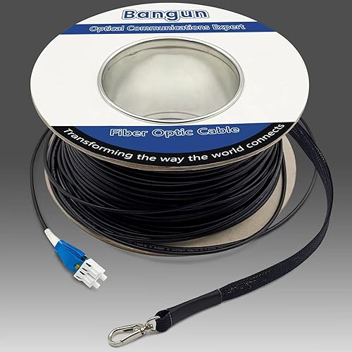 Uniboot LC a LC - Cable de conexión de fibra blindada para exteriores con ojo tirador, cable de fibra óptica dúplex de bajo modo de fricción de