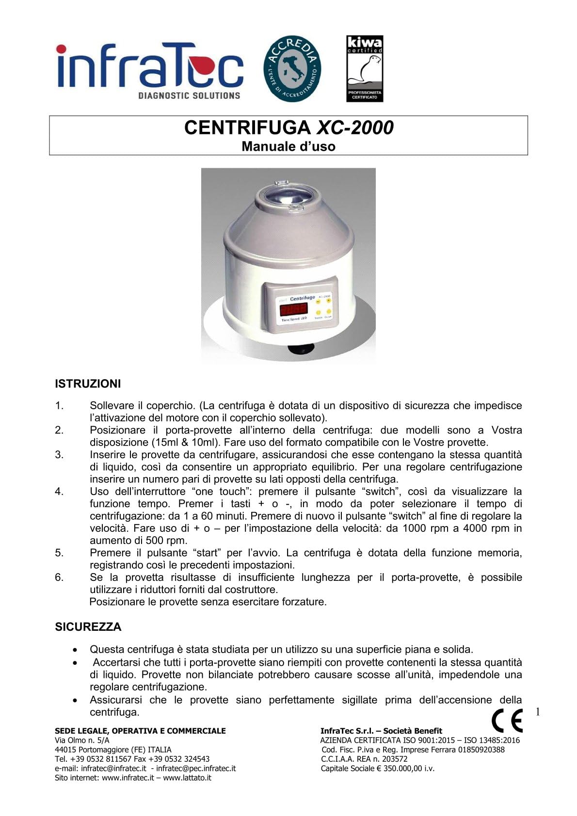 Gima 24035 Xc-2000 Centrifuga