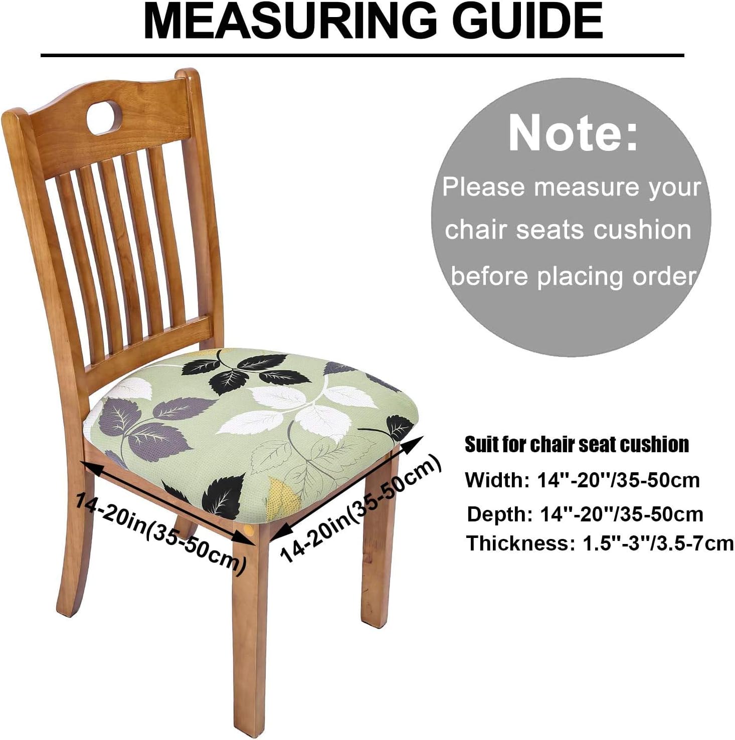 Comqualife Stretch Printed Dining Chair Seat Covers, Removable Washable Anti-Dust Upholstered Chair Seat Cover for Dining Room, Kitchen, Office (Set of 6, Geometric-A)