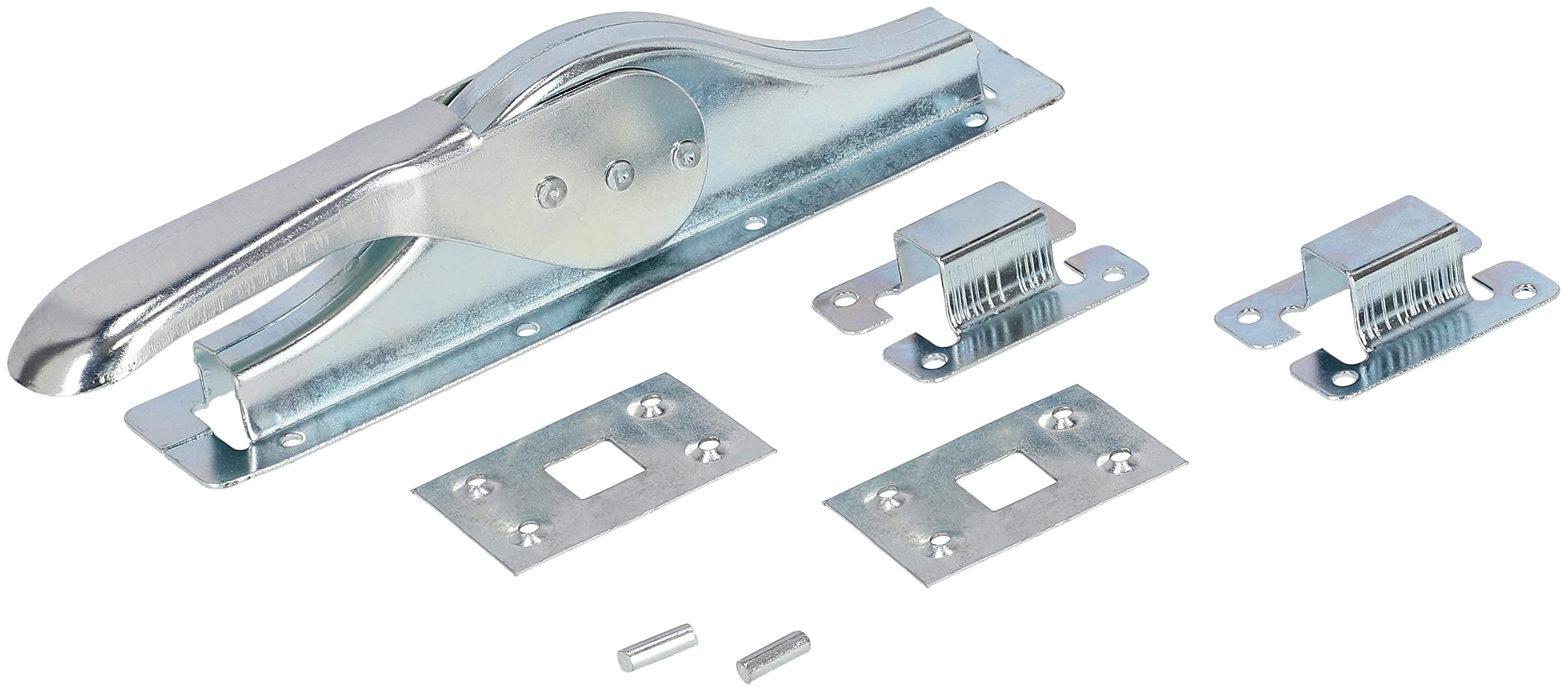 KOTARBAU® Cerradura de puerta de garaje galvanizada para puertas osciladas, 215 cm, color blanco