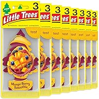 Vista 39 de Little Trees - Ambientador de árbol colgante que proporciona un aroma de larga duración para tu hogar o tu auto. Aroma Black Ice, 24