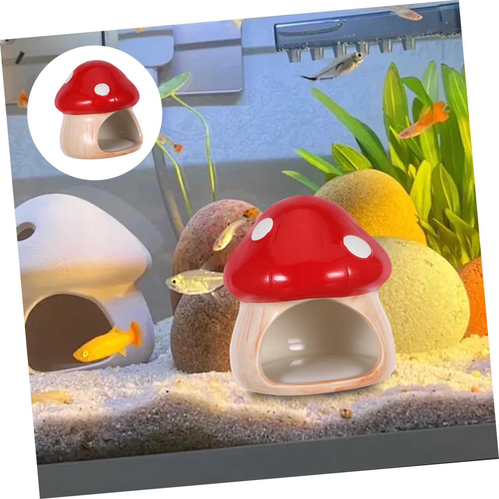 Aquarium Höhle Fischtank Dekoration Aquarium Garnelen Versteck Pilz Pflanzen Dekor Fischtank Hamster Unterschlupf Betta Fisch Dekoration Betta Versteck Garnelen