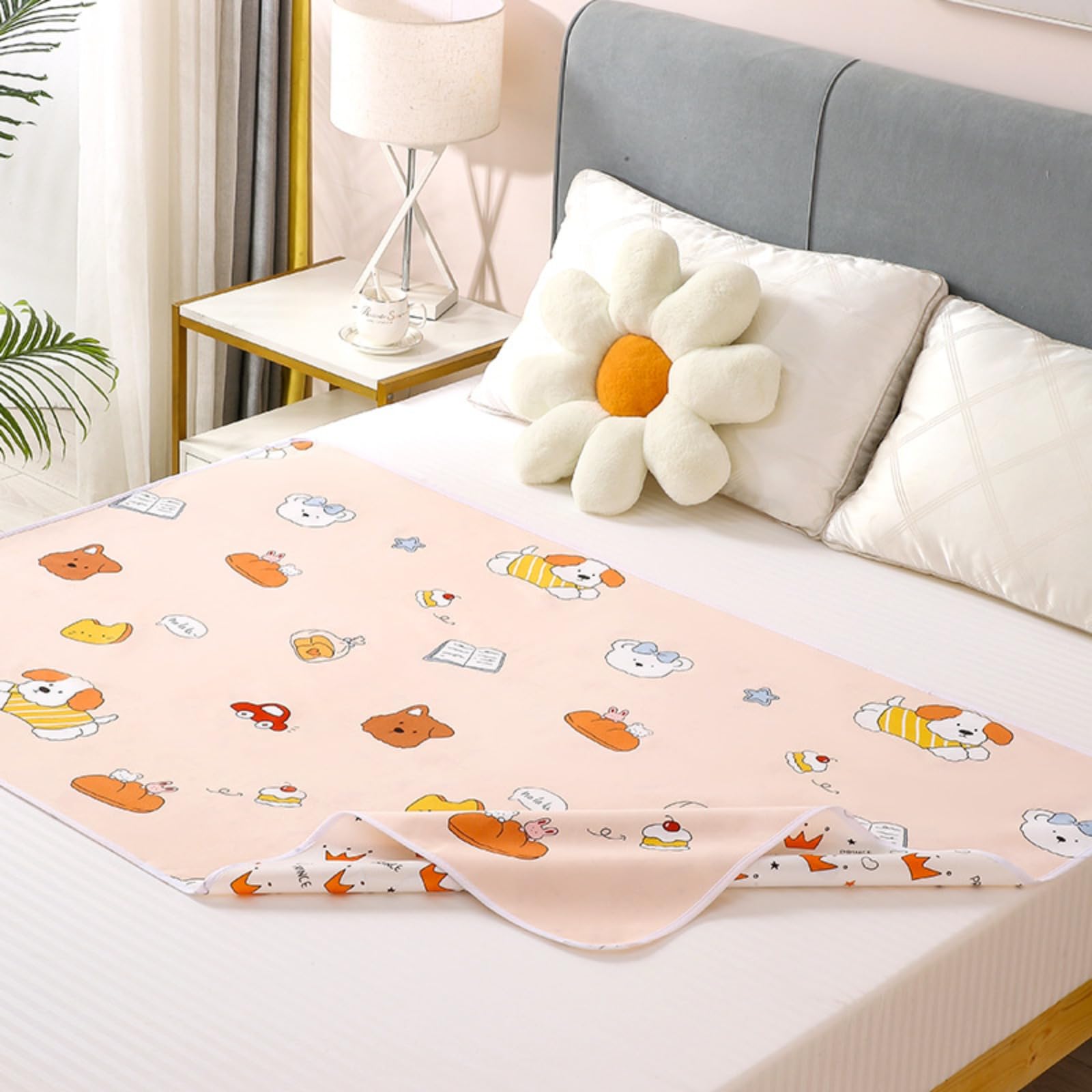 Protector de cama impermeable para niños, protector de colchón para incontinencia, lavable, para cama individual, cunas