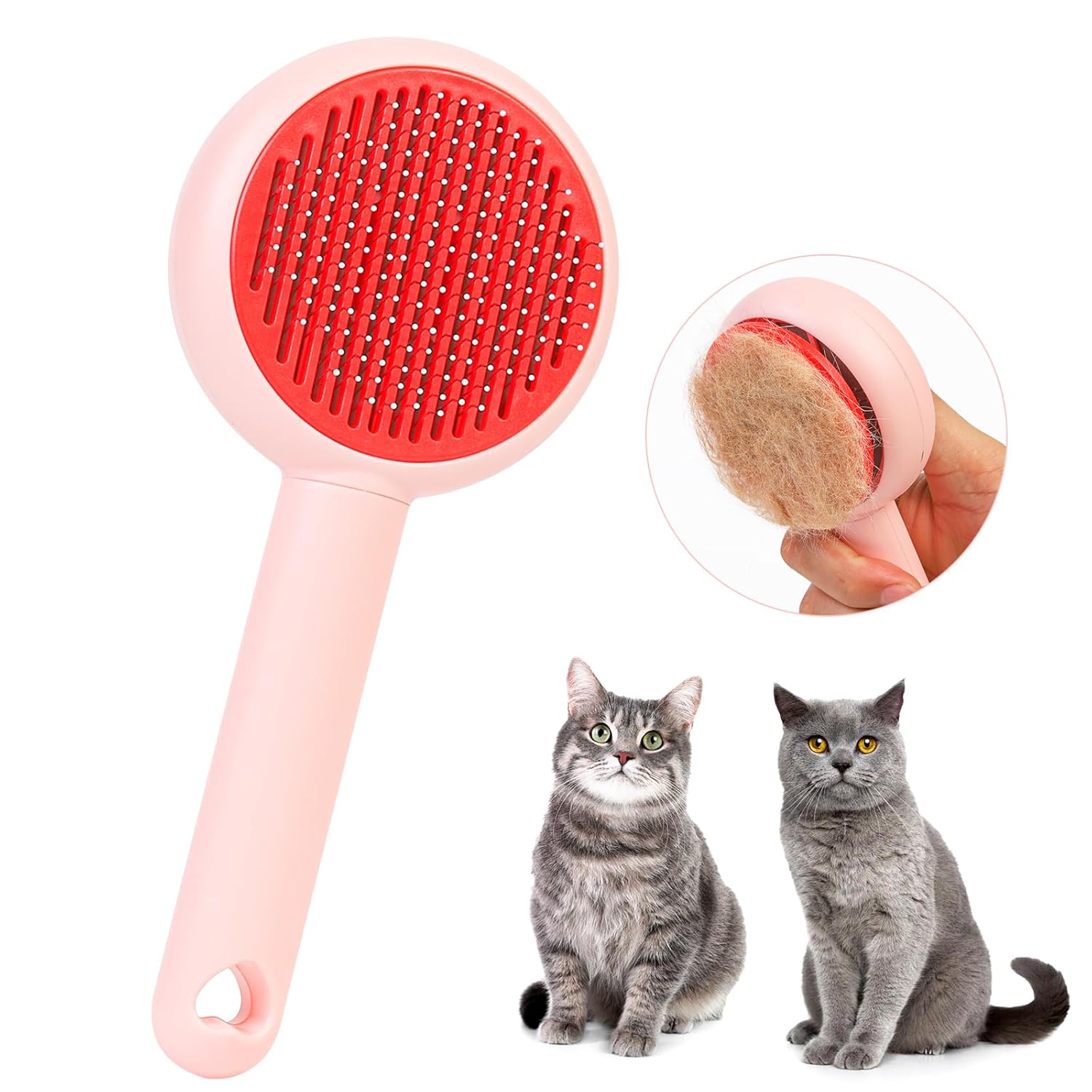 SelfCleaning Pet Grooming Brush for Dogs & Cats