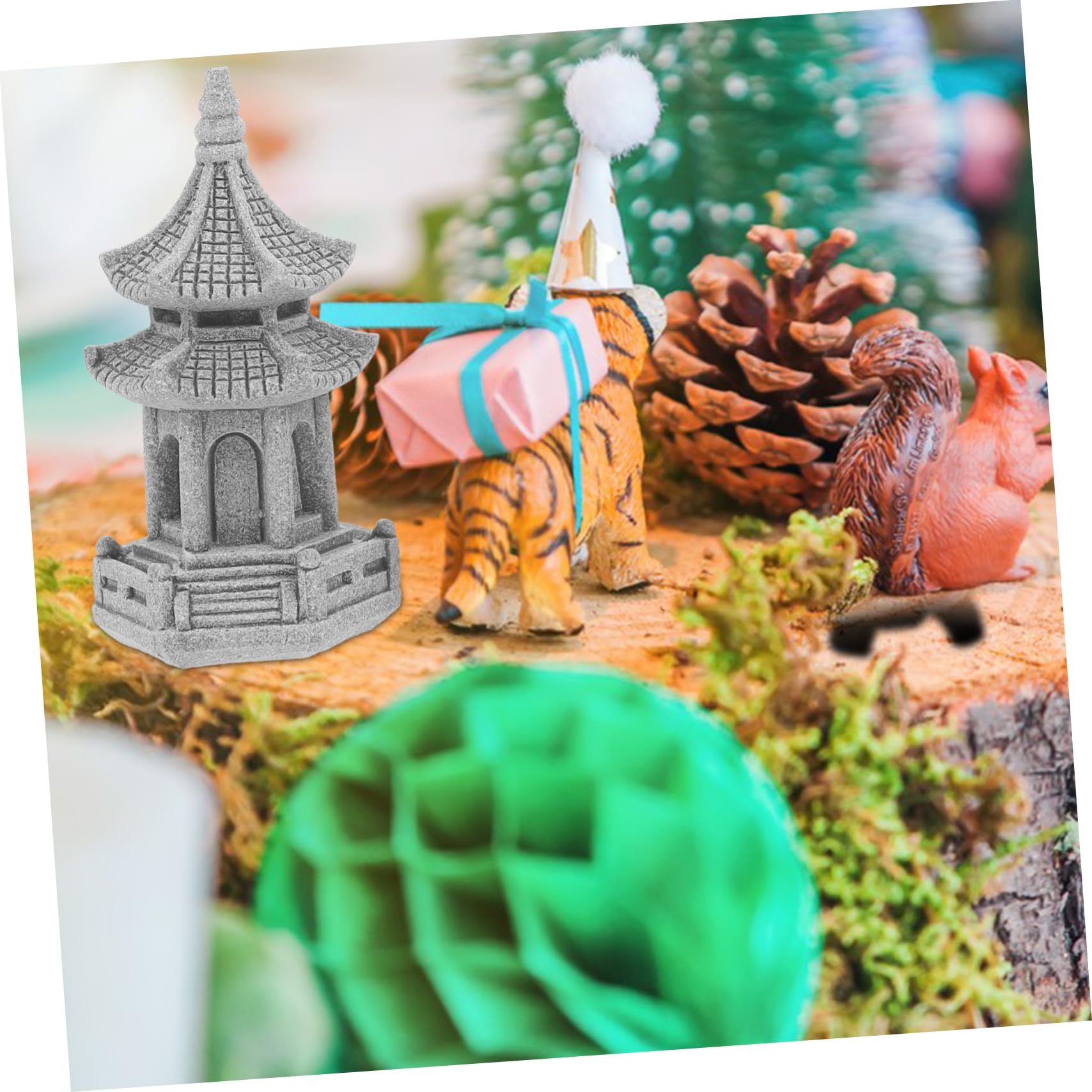 BESPORTBLE 15stücke Teiliges Garten Bonsai Dekoration Mini Landschafts Pavillon Gartenfiguren Für Blumenbeete Und Bonsai Landschaften