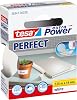 tesa extra Power Perfect Gewebeband - Gewebeverstärktes Ductape zum Basteln, Reparieren, Befestigen, Verstärken und Beschriften - Weiß - 2, 75 m x 19 mm