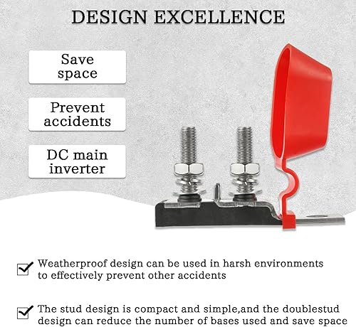 Miniatura 10 de BOJACK Fusible de terminal 80A Fusible de batería de clasificación marina (MRBF) 58V CC Max IP66 impermeable para la protección del circuito de