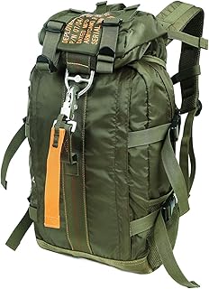 Tactical Backpack Flight Parachute Pack Large Lightweight Travel Backpack with Molle for Outdoor (Green)