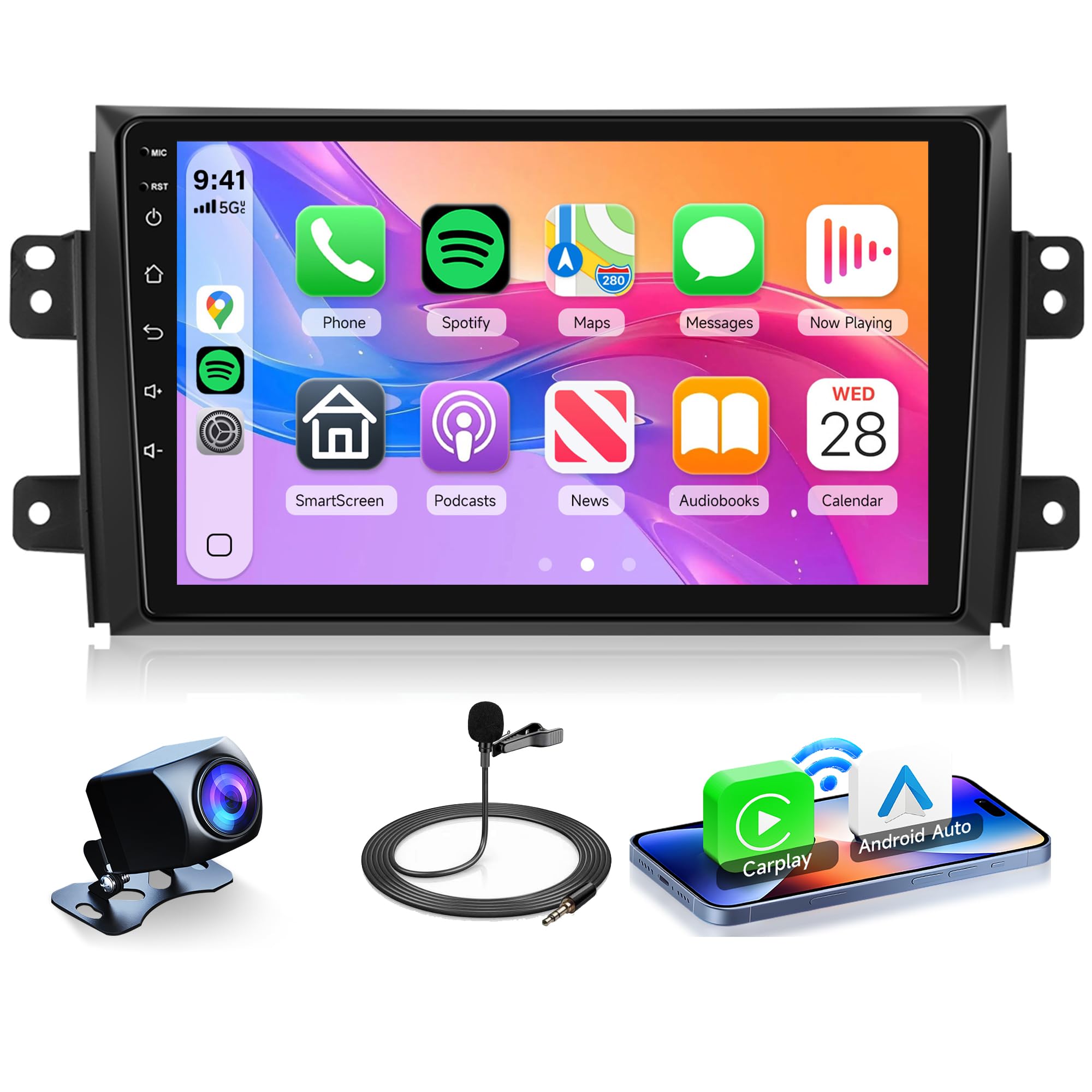 Amazon.com: Rimoody Car Radio for Suzuki SX4 2006-2013 2G+64G