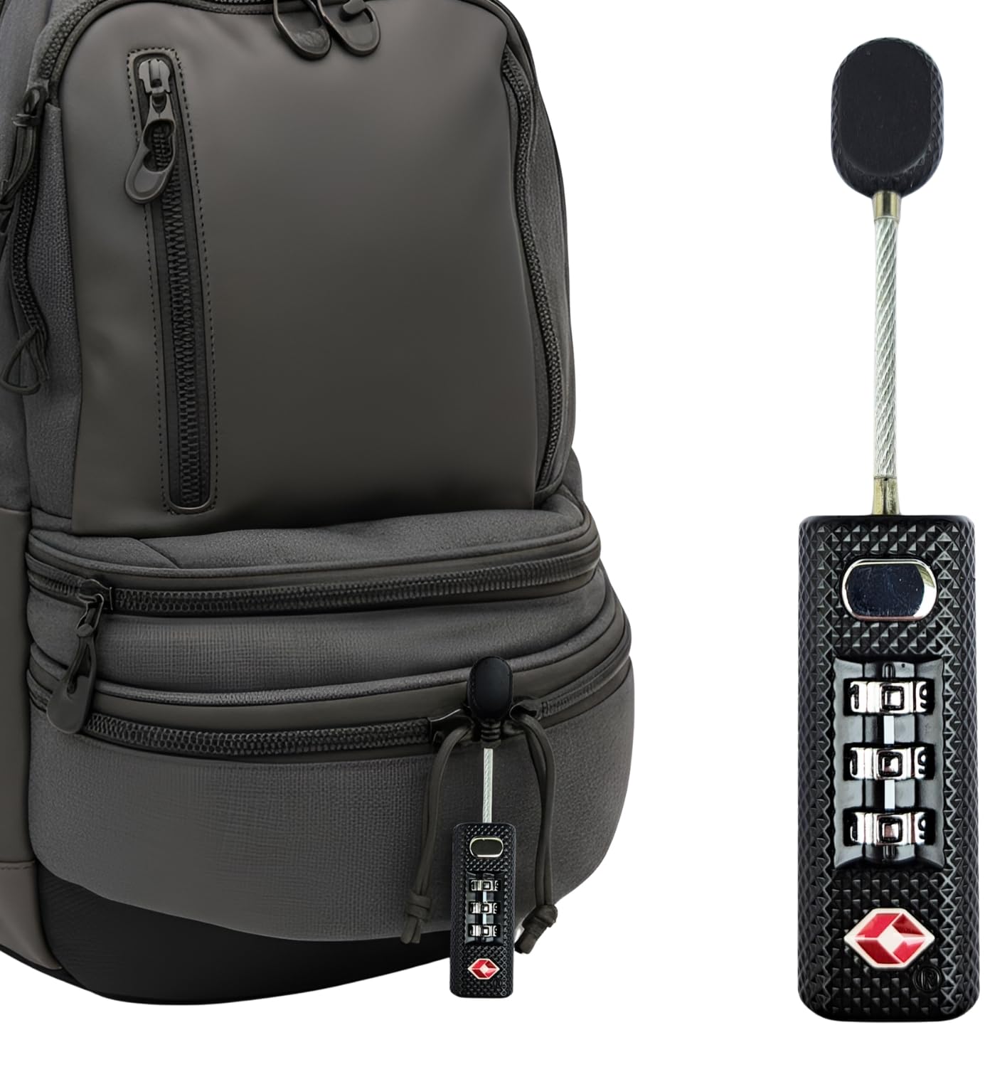 TSA Combination Lock, 3-Digit Luggage Backpack Gun Case Padlock, Black
