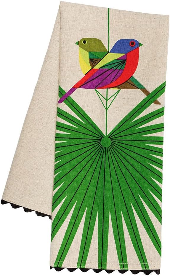 Charley Harper Flamboyant Feathers Dishtowel by Todd Oldham