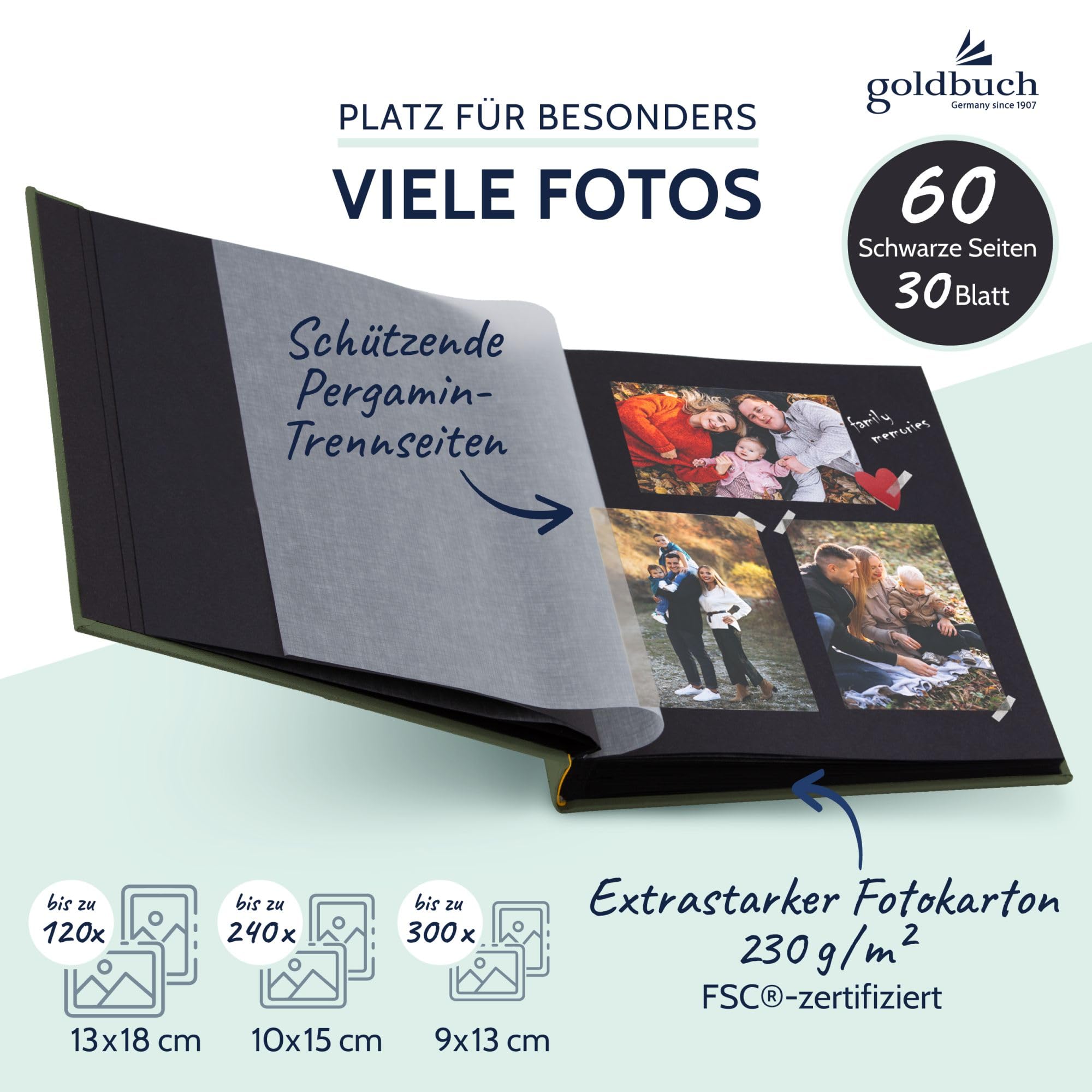 goldbuch Bella Vista 27 909 Photo Album with Artichoke Image Cut-Out, Memory Album Format 30 x 31 cm - Image 4