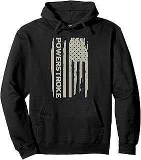 Power Stroke American Flag Pullover Hoodie