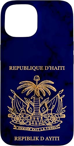 Vista 10 de iPhone 13 Pro Haití, haitiano, pasaporte de Haití, bandera de Haití. Funda