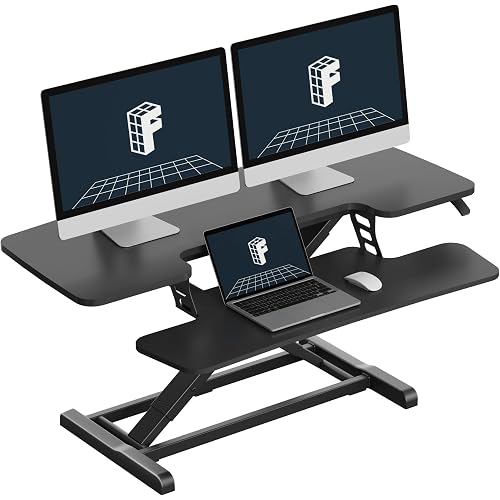 FLEXISPOT Standing Desk Converter, 42", Black