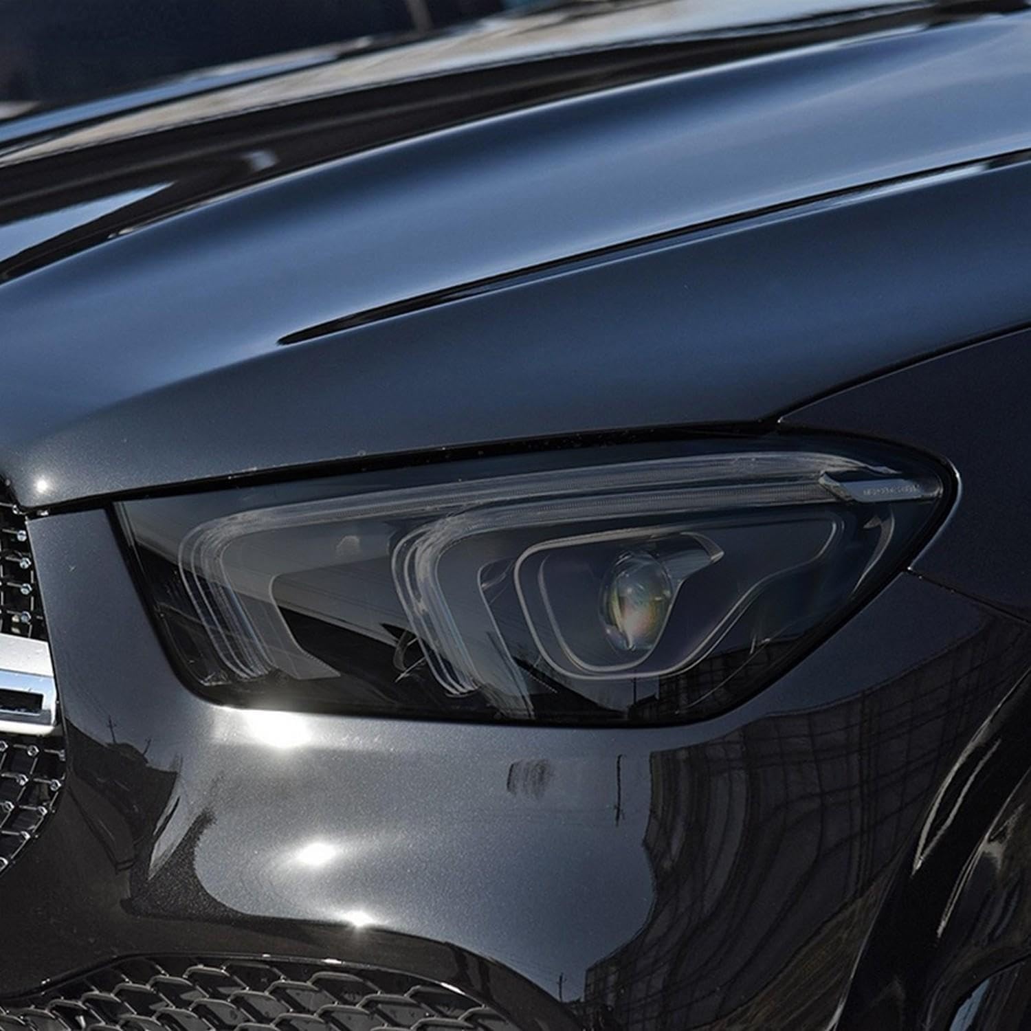 Autocollant en TPU noir transparent pour phare arrière Mercedes GLE W167