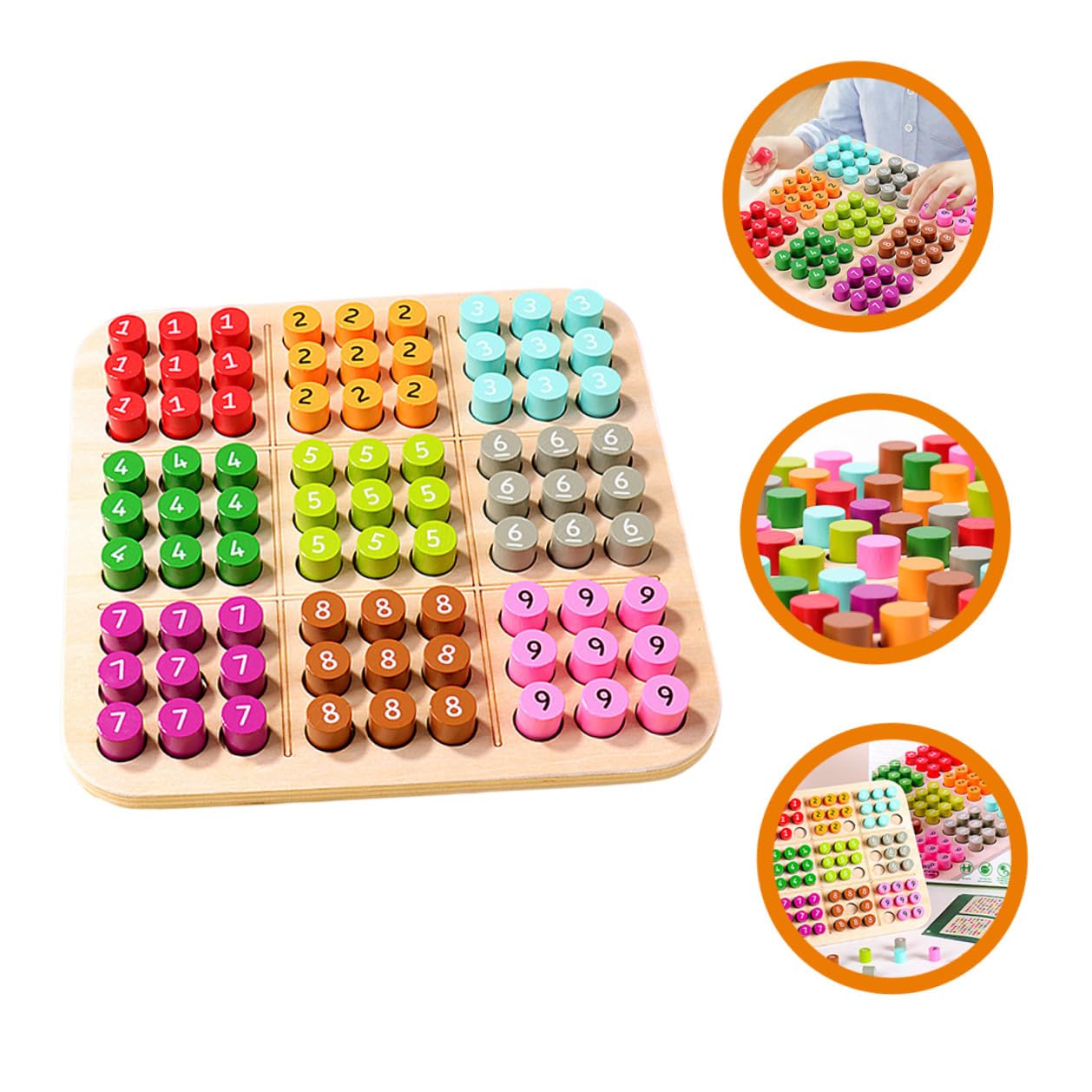 Sudoku Infantil de Madera 1 Set Juego Educativo para Niños