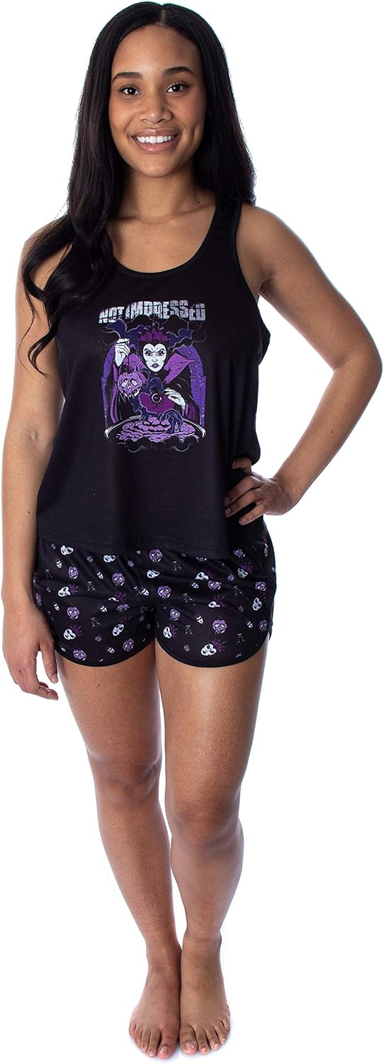 Miniatura 2 de Disney Villains - Conjunto de pijama para mujer con camiseta de tirantes y pantalones cortos, diseño de Evil Queen