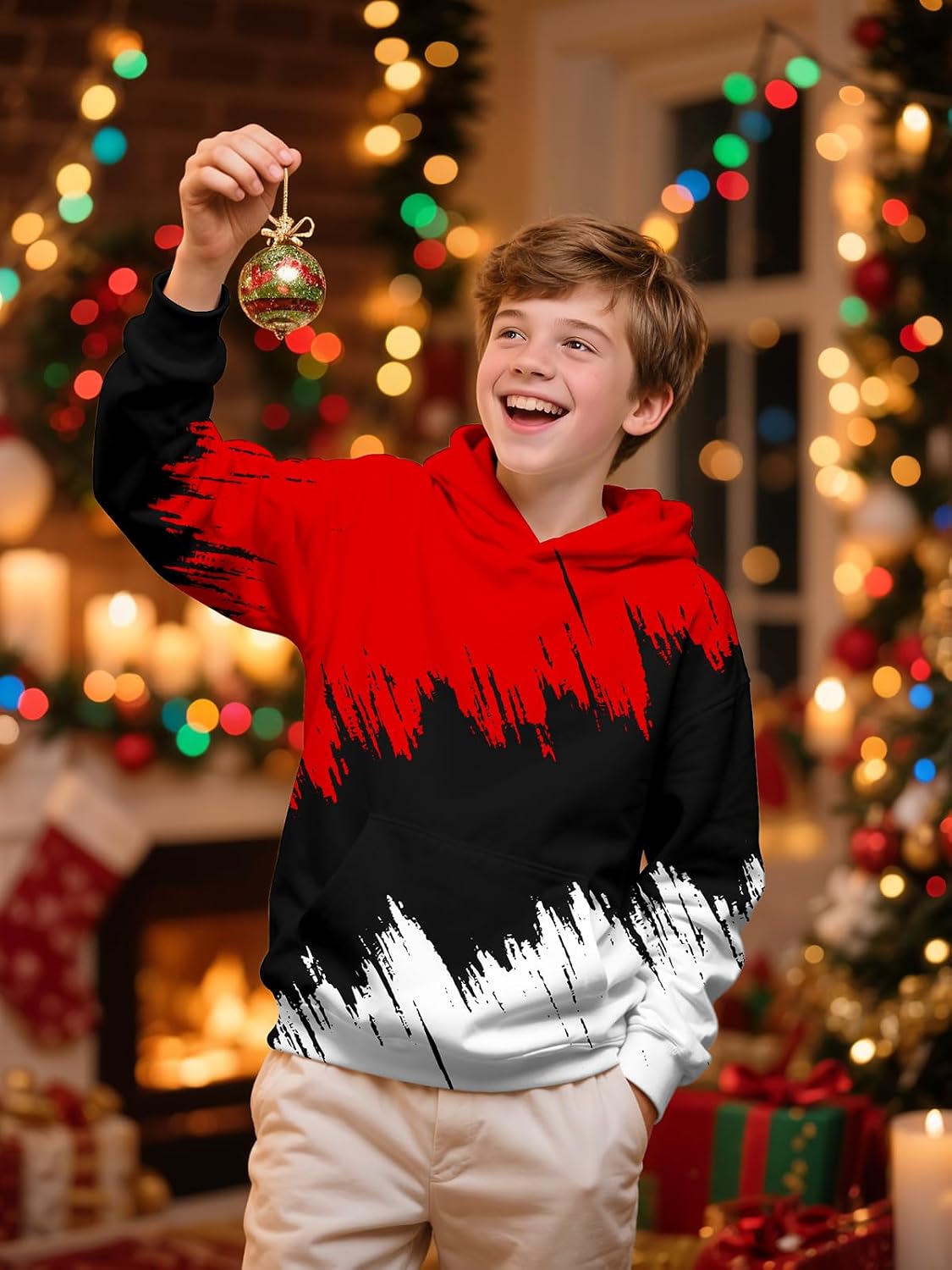 SANKILL Boys Sweatshirts Graphic Hoodies for Boys Hoodies Size 14-16 Cool Teen Boy Gifts Kids Sweatshirts 10 12 Clothes Youth