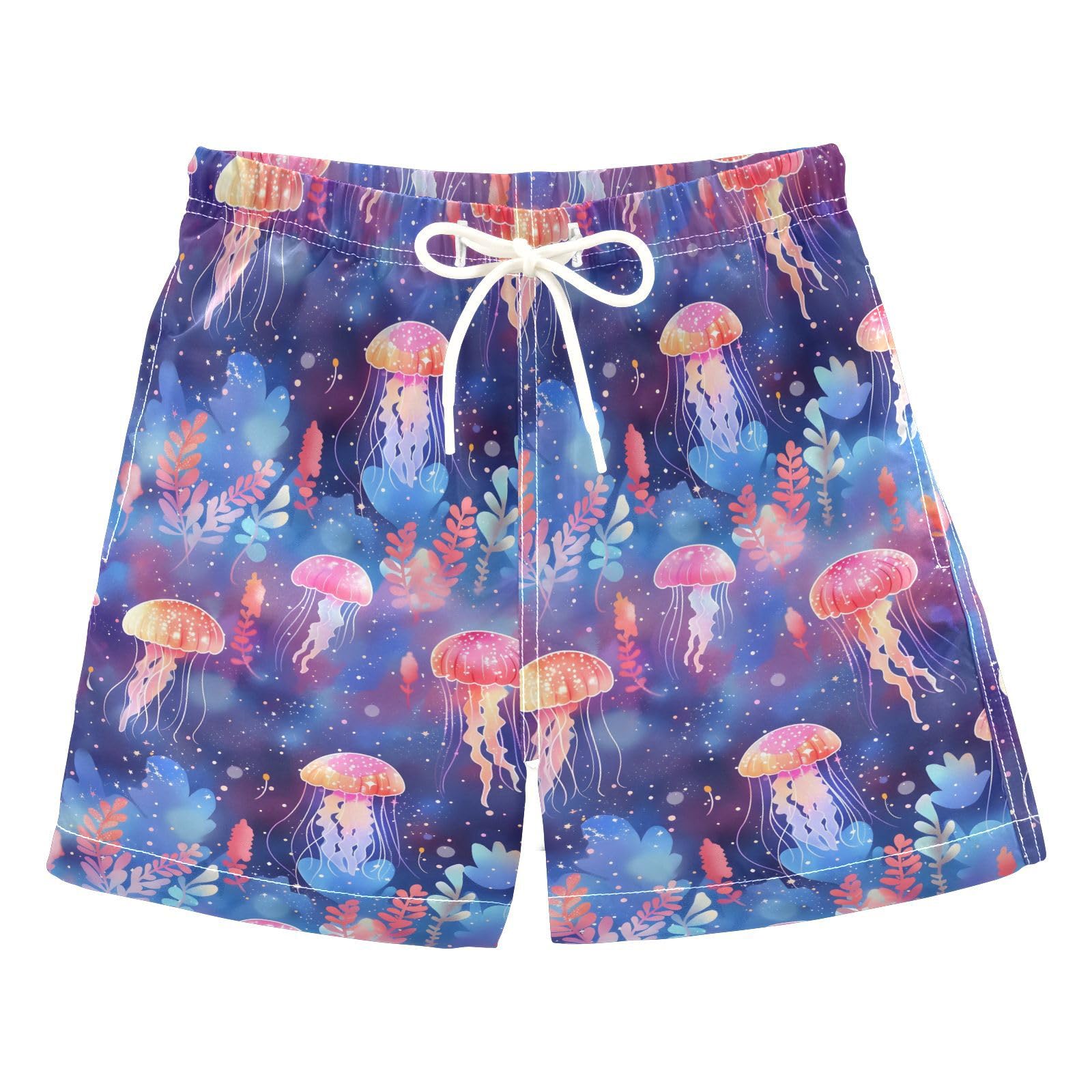 Marine Turtle Jellyfish Boys Swim Trunks Toddler Shorts Swimwear Boardshorts