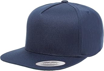 Yupoong Adult 5-Panel Cotton Twill Snapback Cap Y6007 -Navy -OS