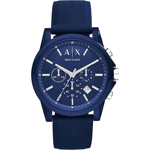 Armani Exchange AX Chronograph Watch for Men with Leather, Stainless Steel or Silicone Band