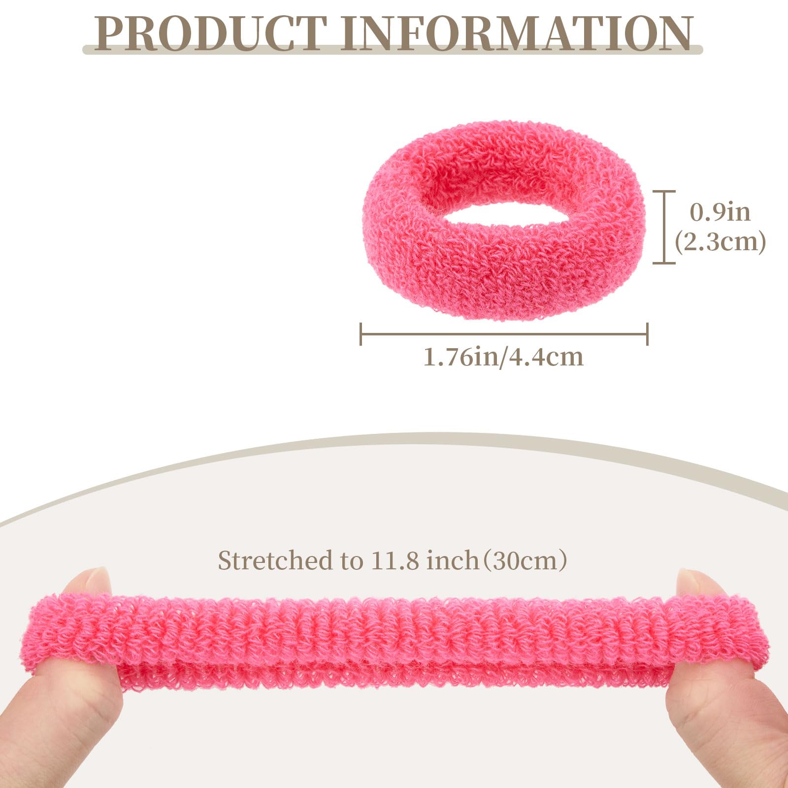 ZOUIQSS 12 Pcs No Damage Hair Ties Thick Hair Elastic Rubber Bands Hair Accessories Scrunchies Seamless for Women(Style15) - Image 2