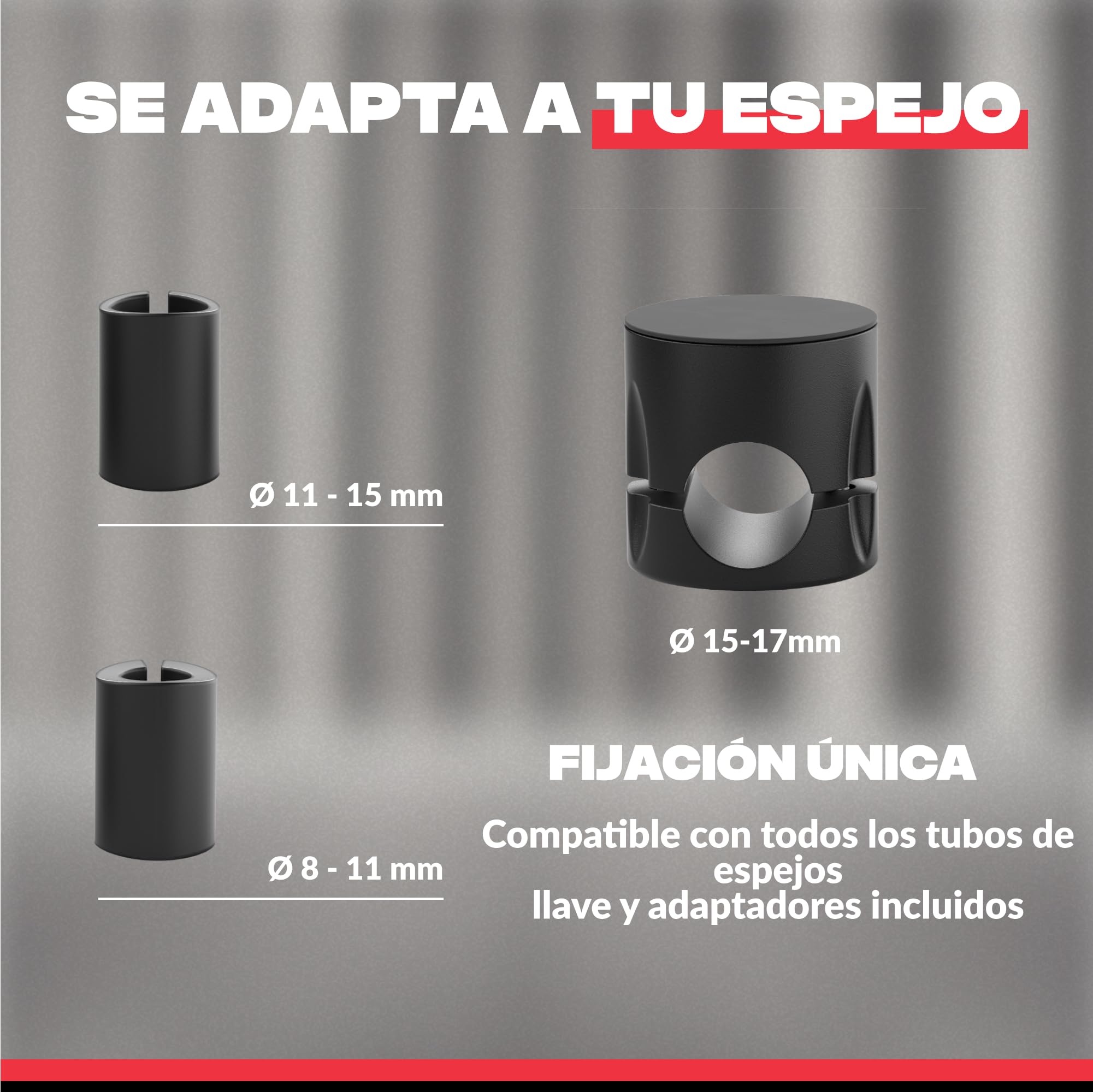 SHAPEHEART Innovación Francesa, Soporte Magnético PRO para Teléfono Scooter y Moto, Bolsa Impermeable Desmontable, Antivibración, Compatible con Cualquier Espejo Retrovisor